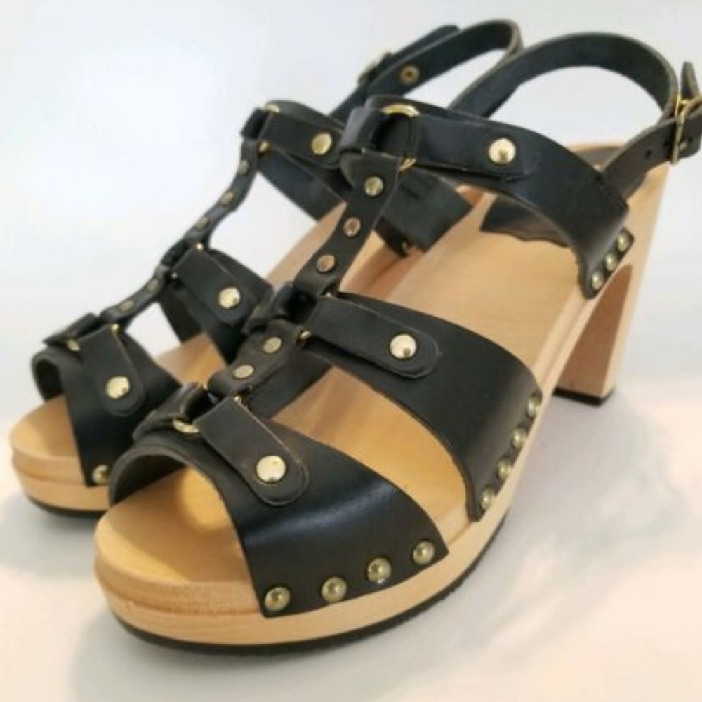 Swedish Hasbeens  Brassy Sandal, 39/9 NWOB